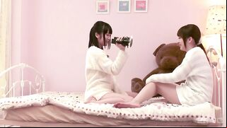 Softcore Japanese porn clip presents two teen sweet things