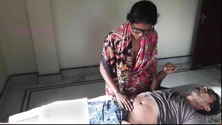 Horny man fucks his obedient Indian maid while wife is not at home