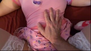 Depraved father goes old dick deep in his daughter  tight virgin pussy