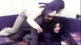 Lustful Arab man plays with two cute babes ready to fuck them both