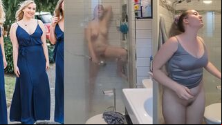 Caught on Spy Camera! Plump Bridesmaid Masturbates Before Wedding at Bride's House