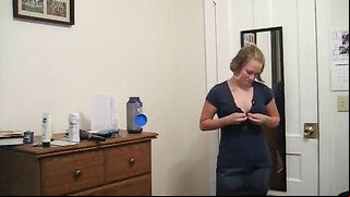 Shy College Girl Reluctantly Strips for Daddy on Cam for the First Time!