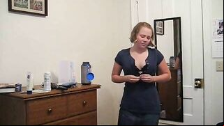 Shy College Girl Reluctantly Strips for Daddy on Cam for the First Time!